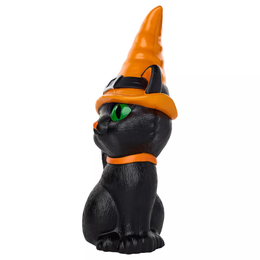 9.6" Light-Up Blow Mold Witch Cat