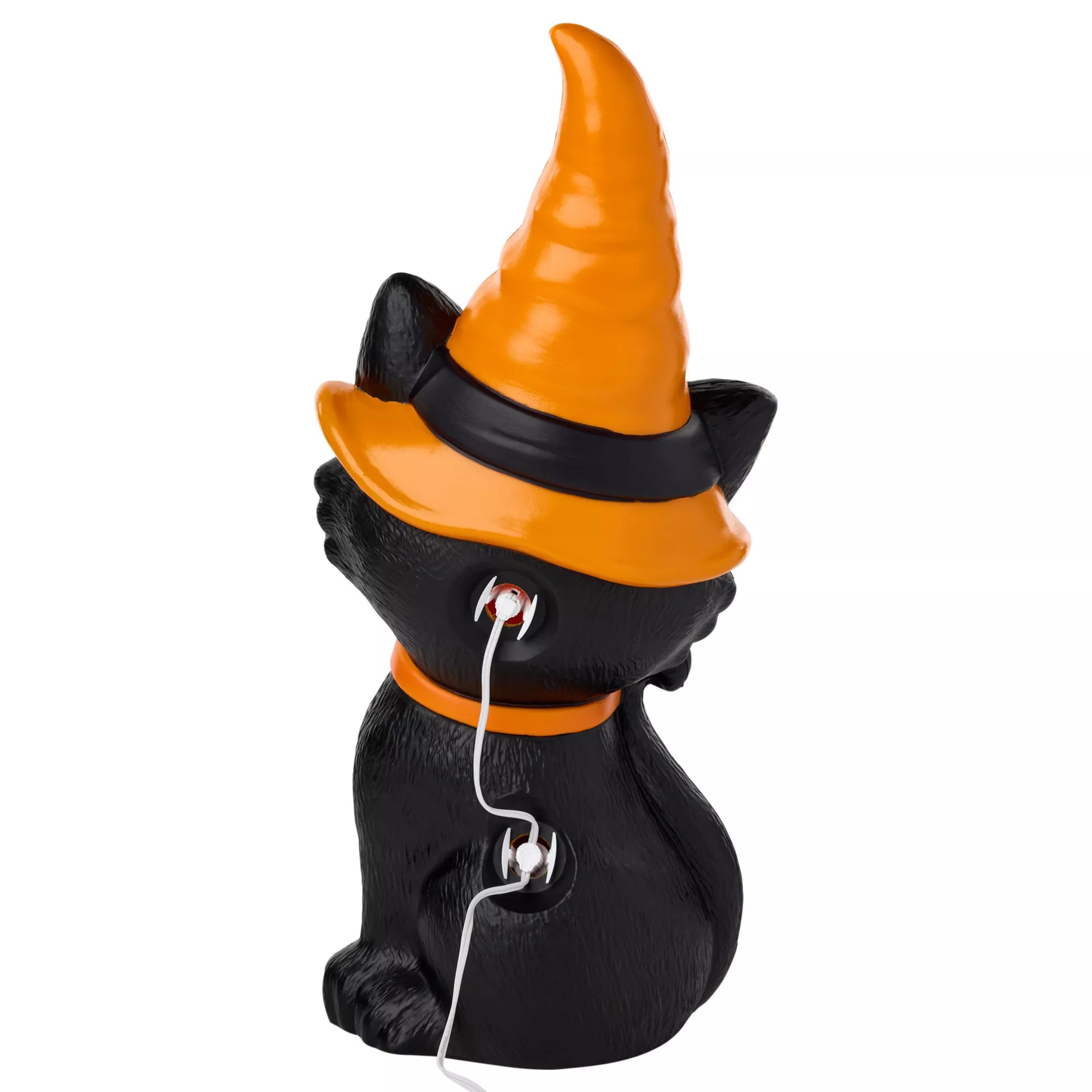 9.6" Light-Up Blow Mold Witch Cat