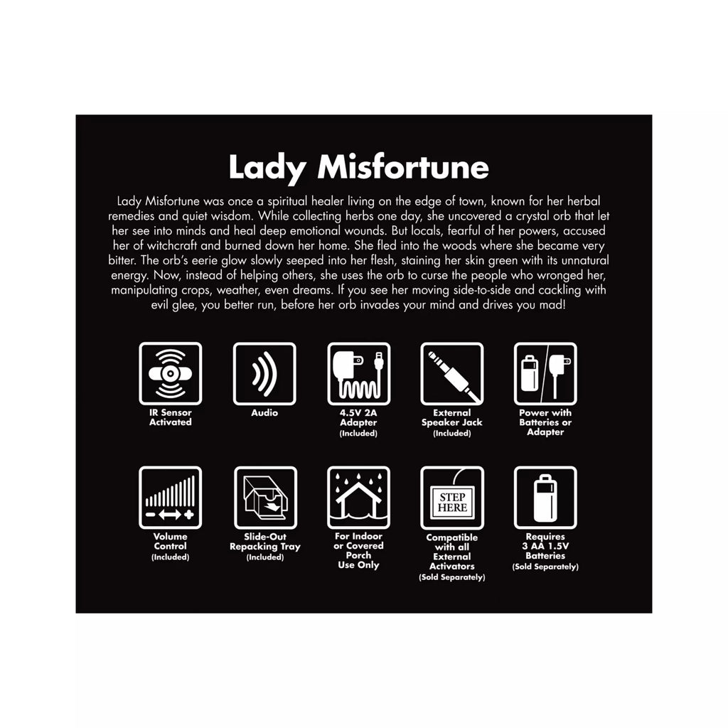 6 Ft 11 In Lady Misfortune Animatronic