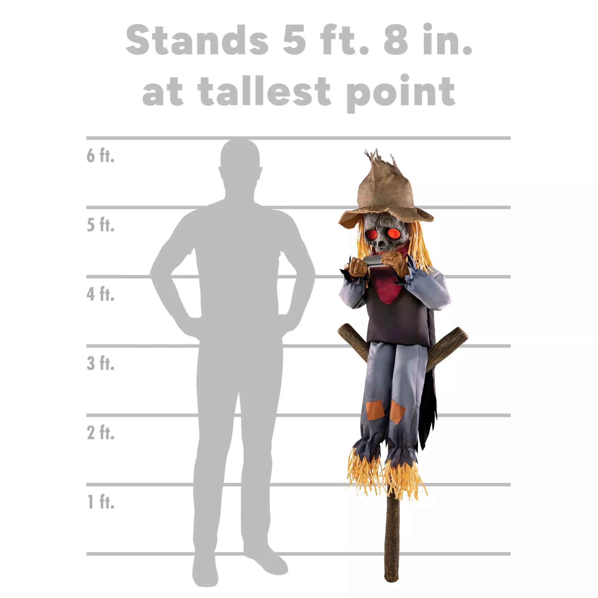 5 Ft 8 In Harmonica Hank Animatronic