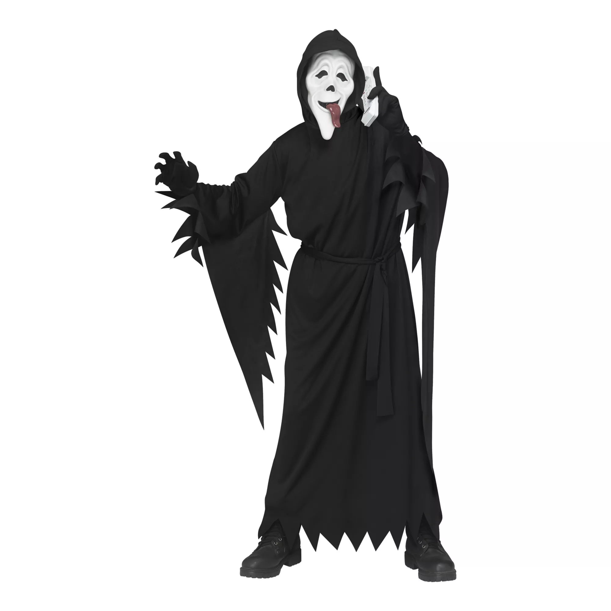 Kids Ghost Face Wassup! Hooded Robe Costume