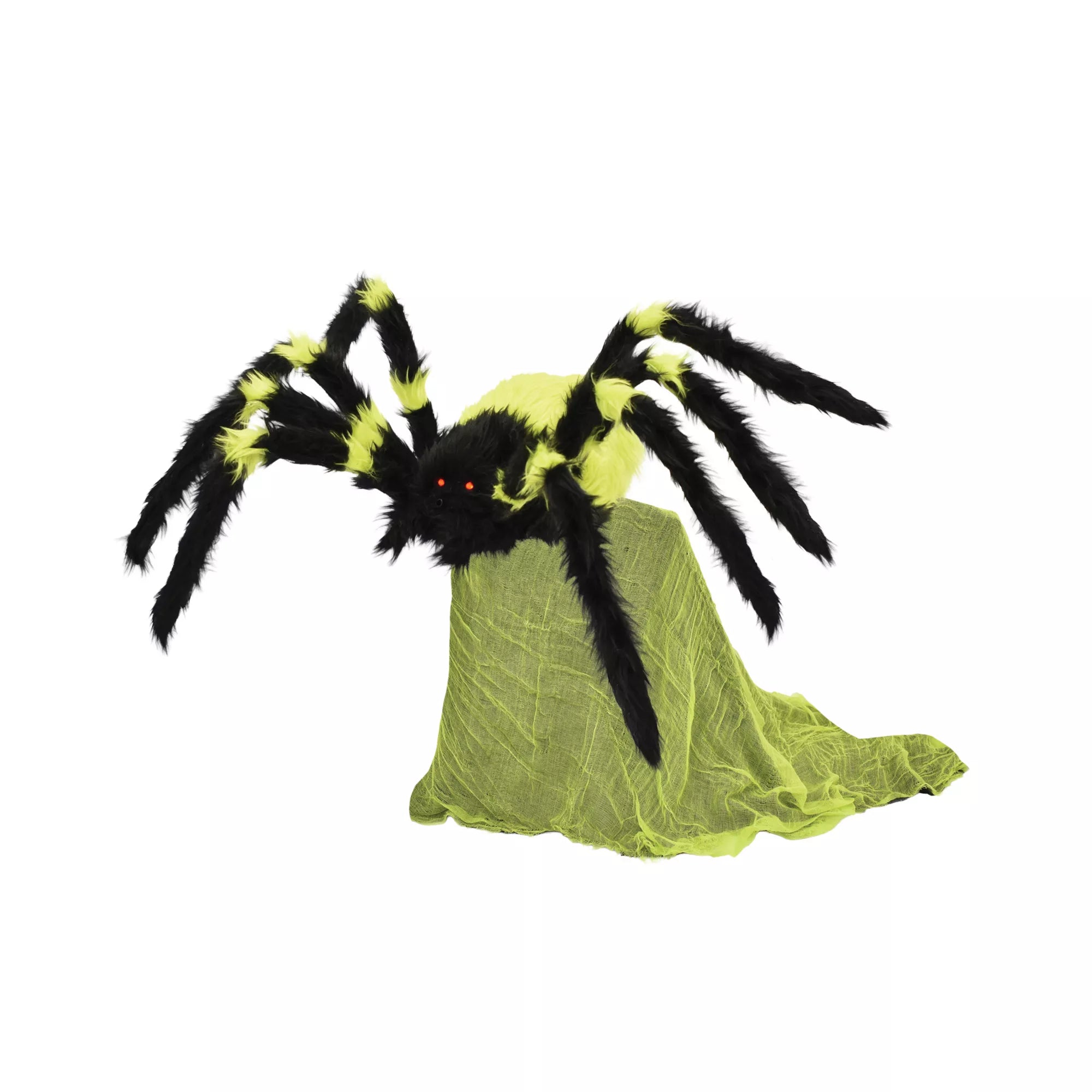 21 Inch LED Green Jumping Spider Animatronic