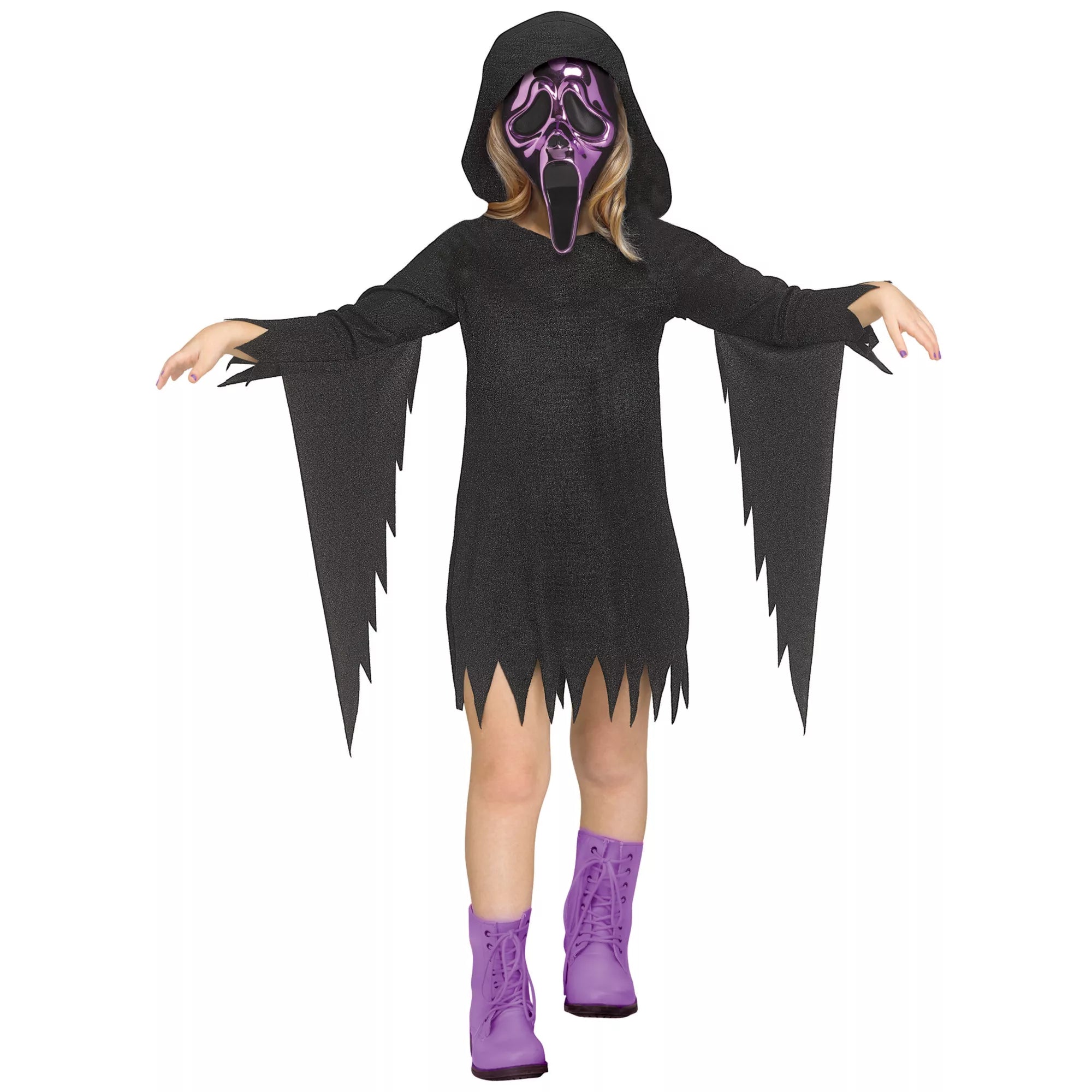 Toddler Purple Chrome Ghost Face Costume
