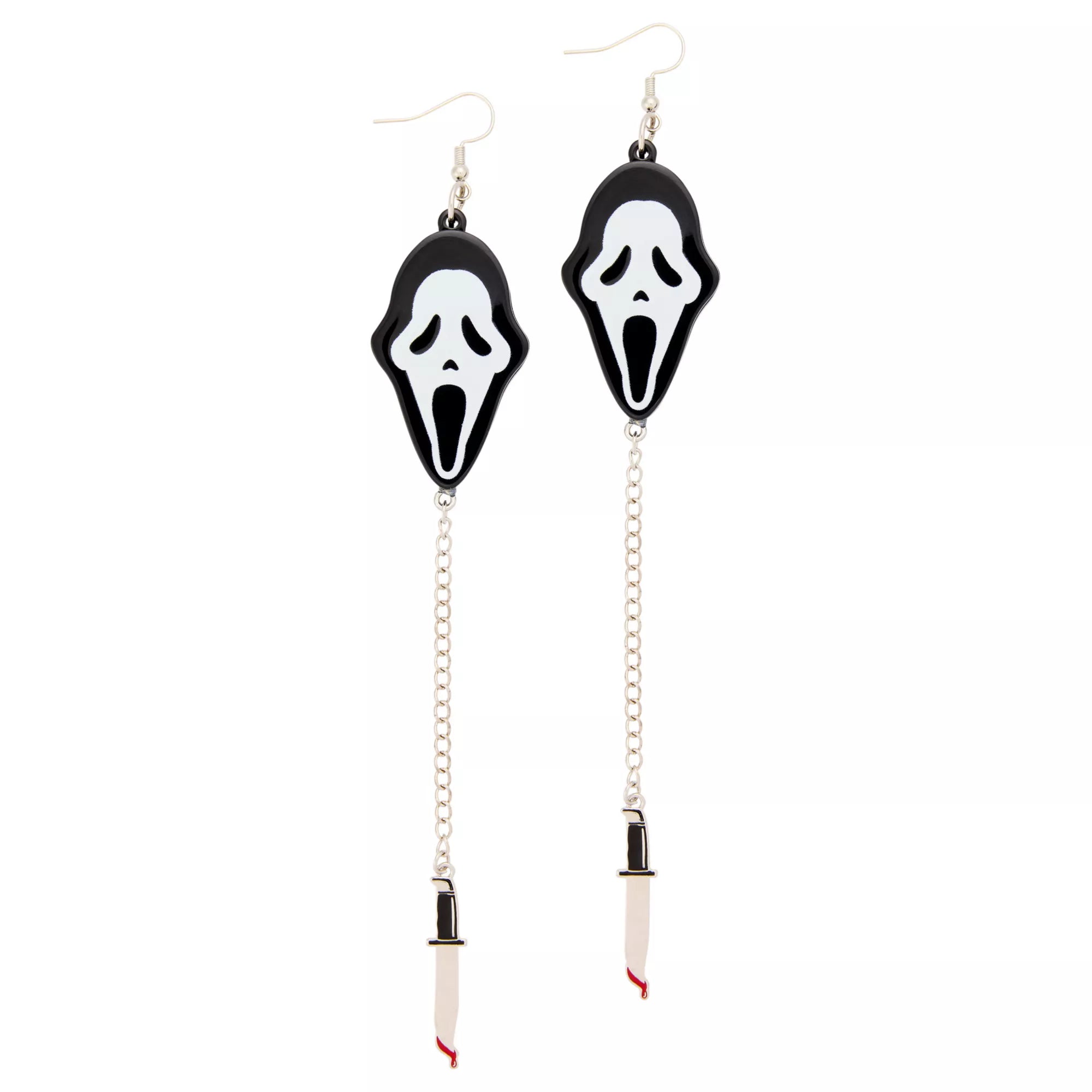 Ghost Face Knife Earrings