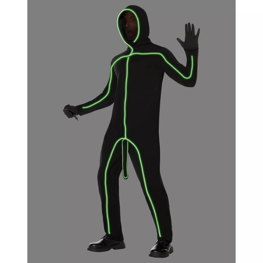 Adult Light-Up Crude Stick Figure Costume
