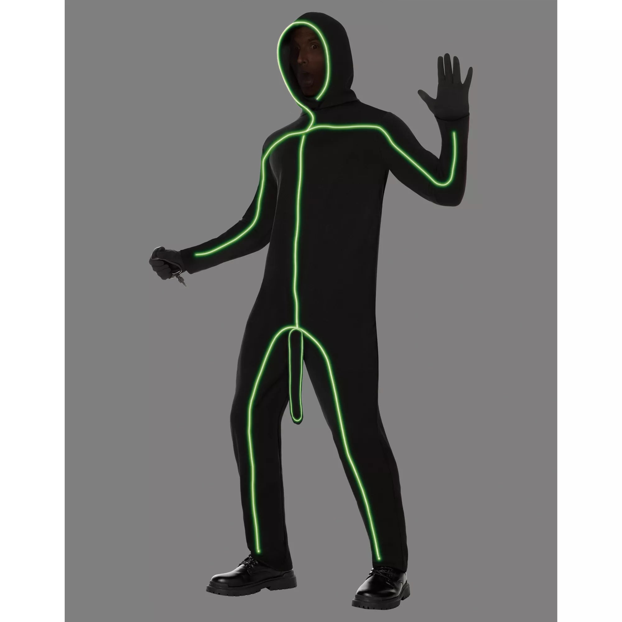 Adult Light-Up Crude Stick Figure Costume