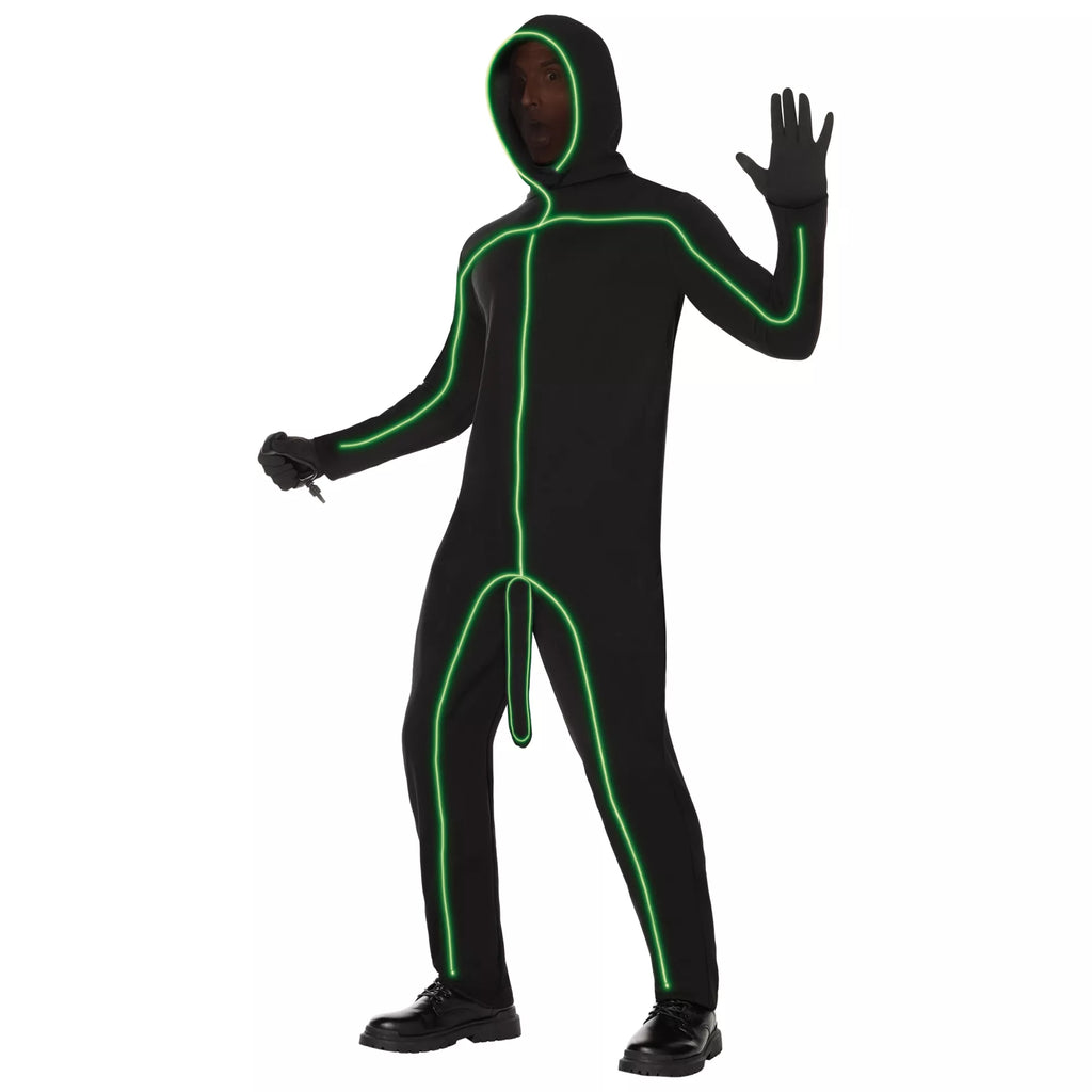 Adult Light-Up Crude Stick Figure Costume