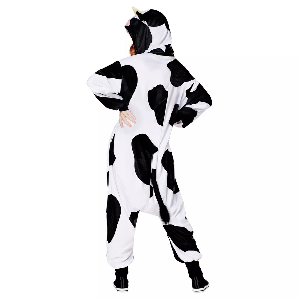 Adult Cow Hooded Jumpsuit Costime