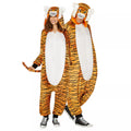Adult Tiger Hooded Jumpsuit Costume