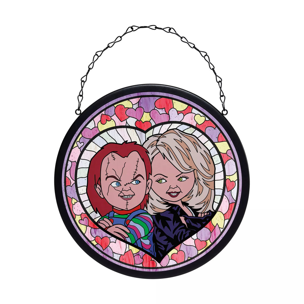 Chucky and Tiffany Stained Glass Suncatcher