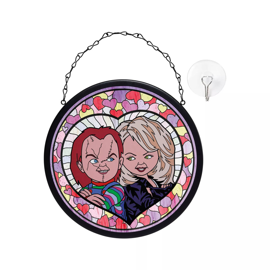 Chucky and Tiffany Stained Glass Suncatcher