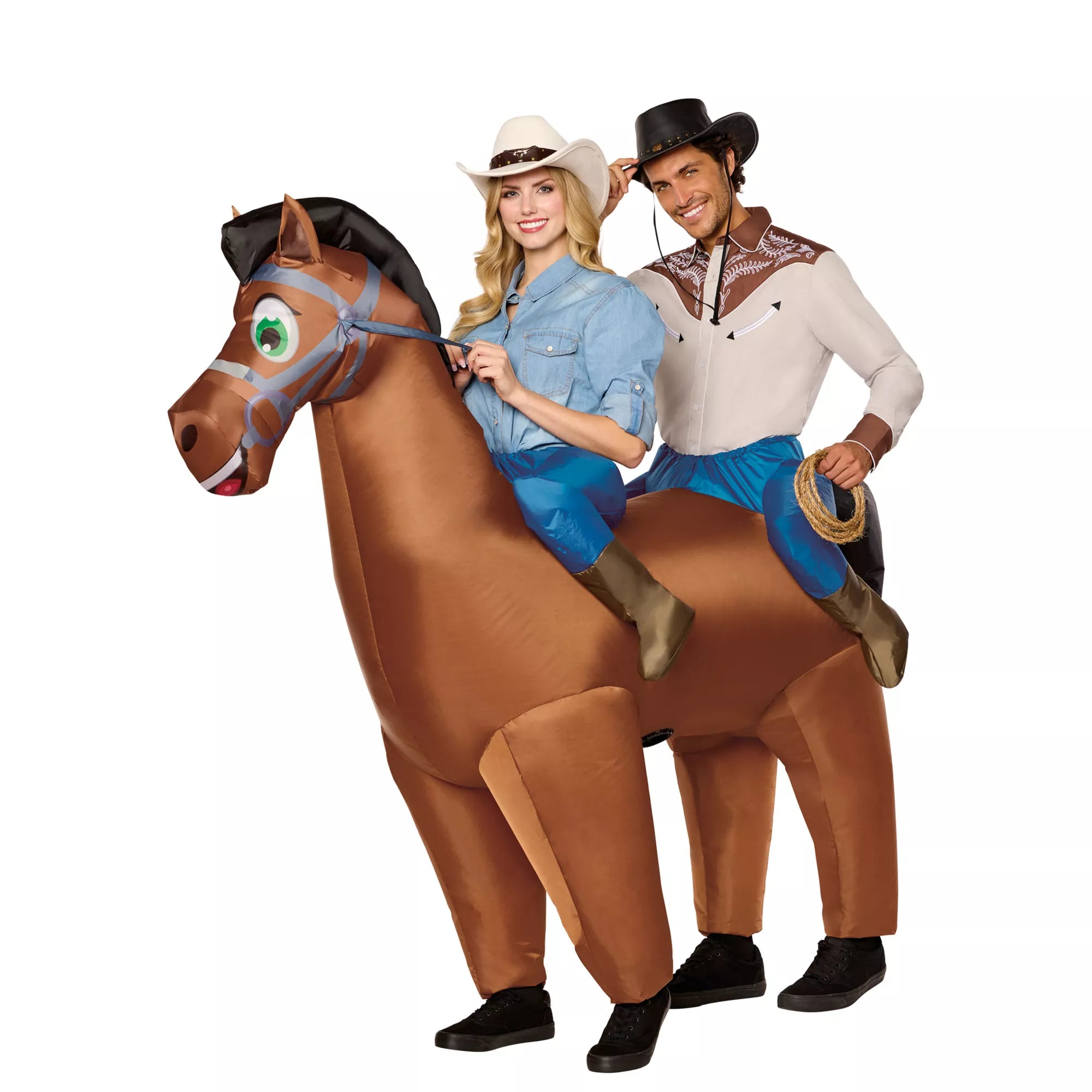 Adult Two-Rider Horse Inflatable Costume