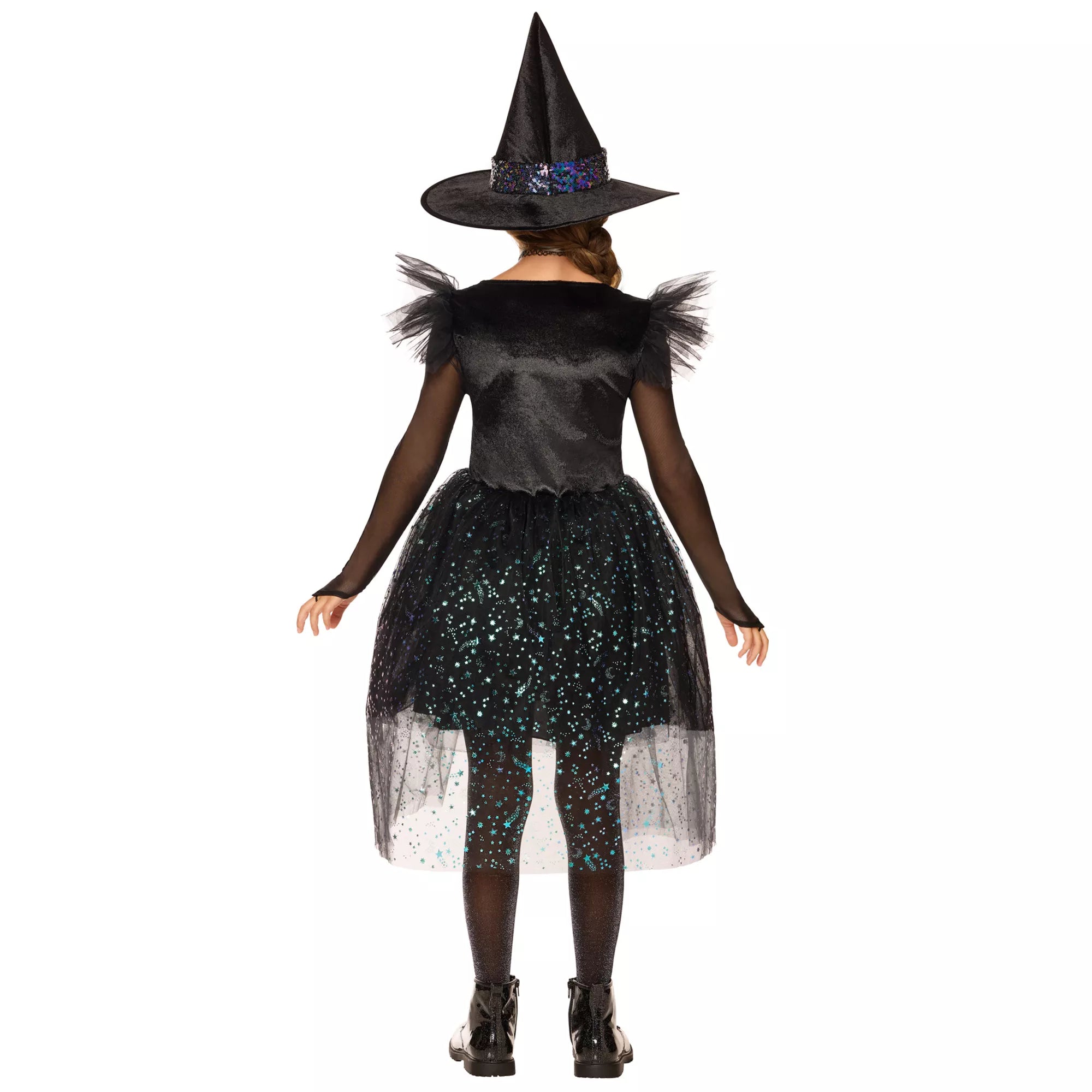 Kids Glimmer Witch Tulle Dress Costume