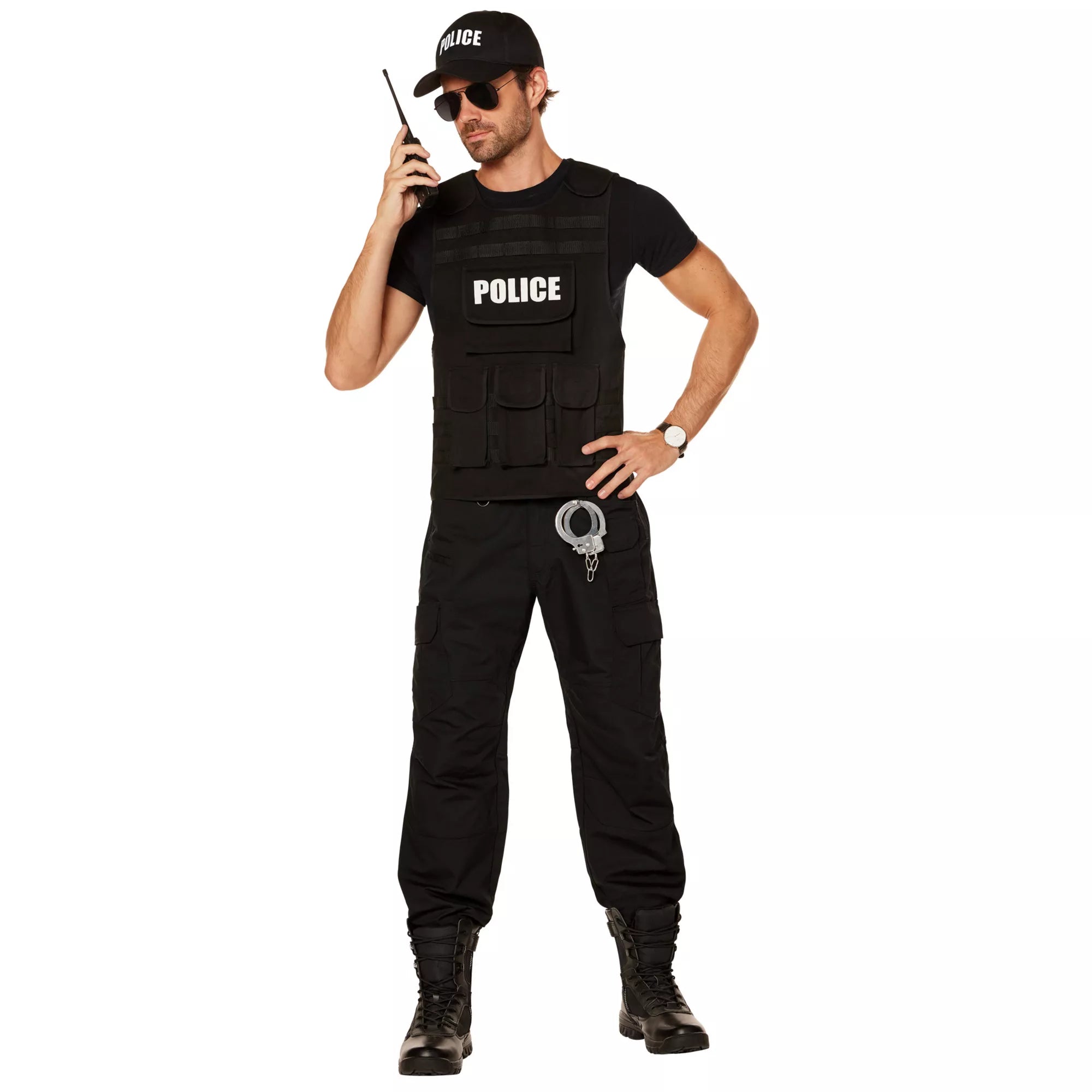 Adult Police Vest and Hat