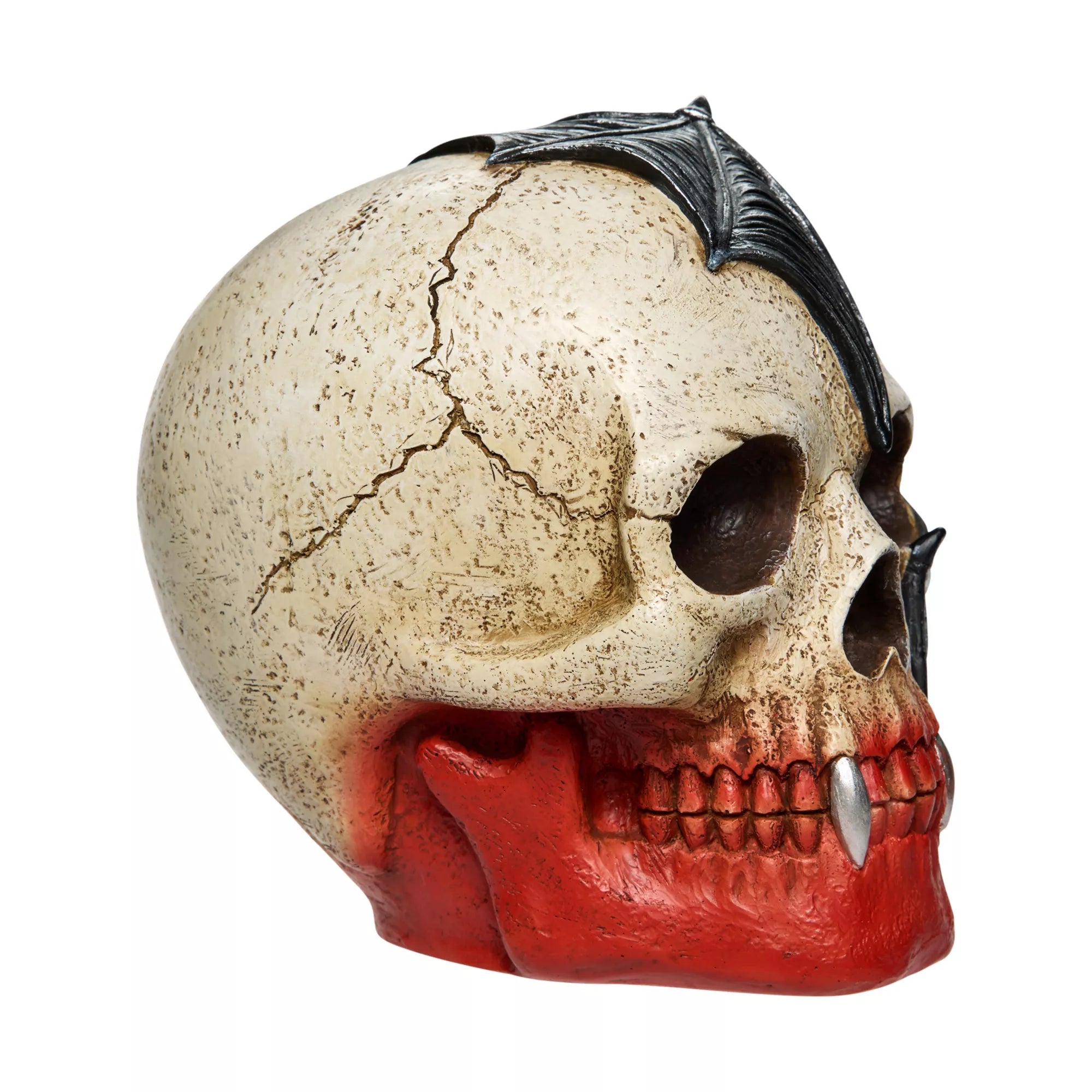 Bloody Vampire Bat Skull Statue