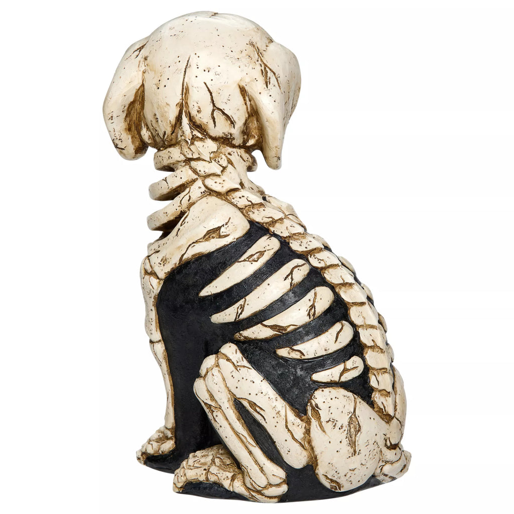 Light-Up Skeleton Dog Statue
