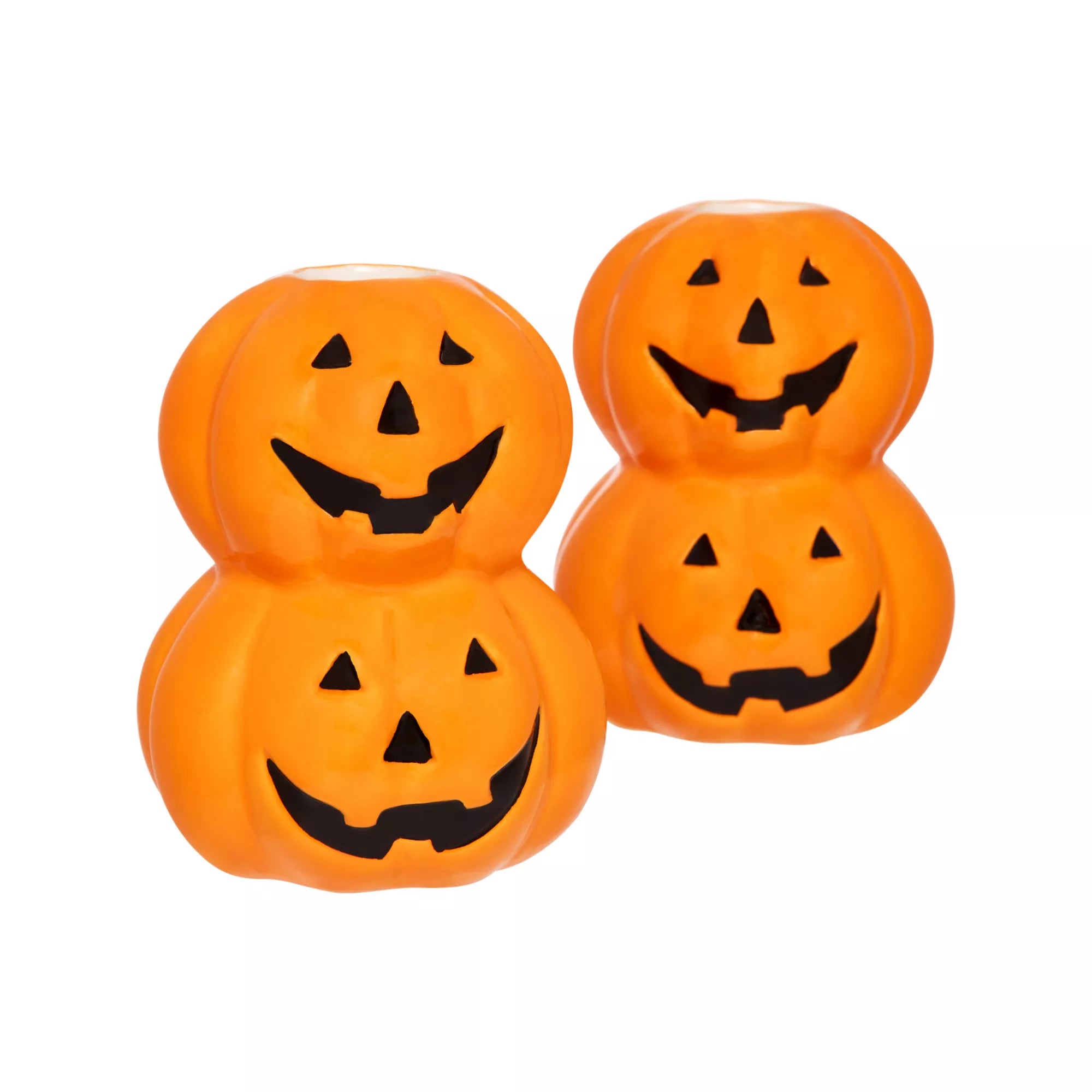 Stacked Pumpkin Candle Holders - 2 Pack