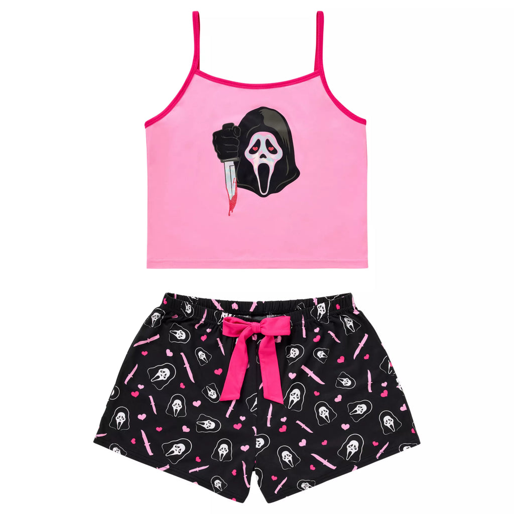 Ghost Face Pink Hearts Sleep Set