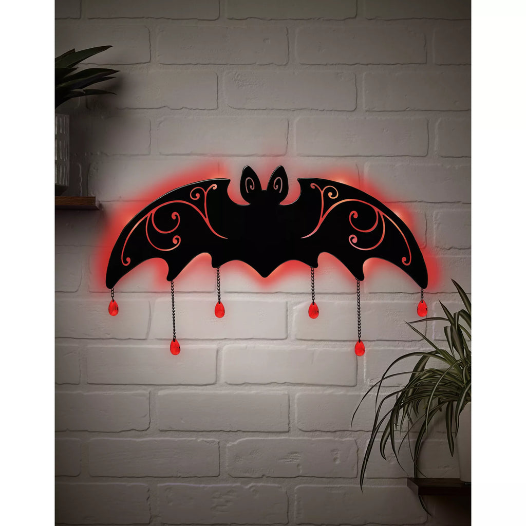 Enchanted Bat LED Light-Up Sign