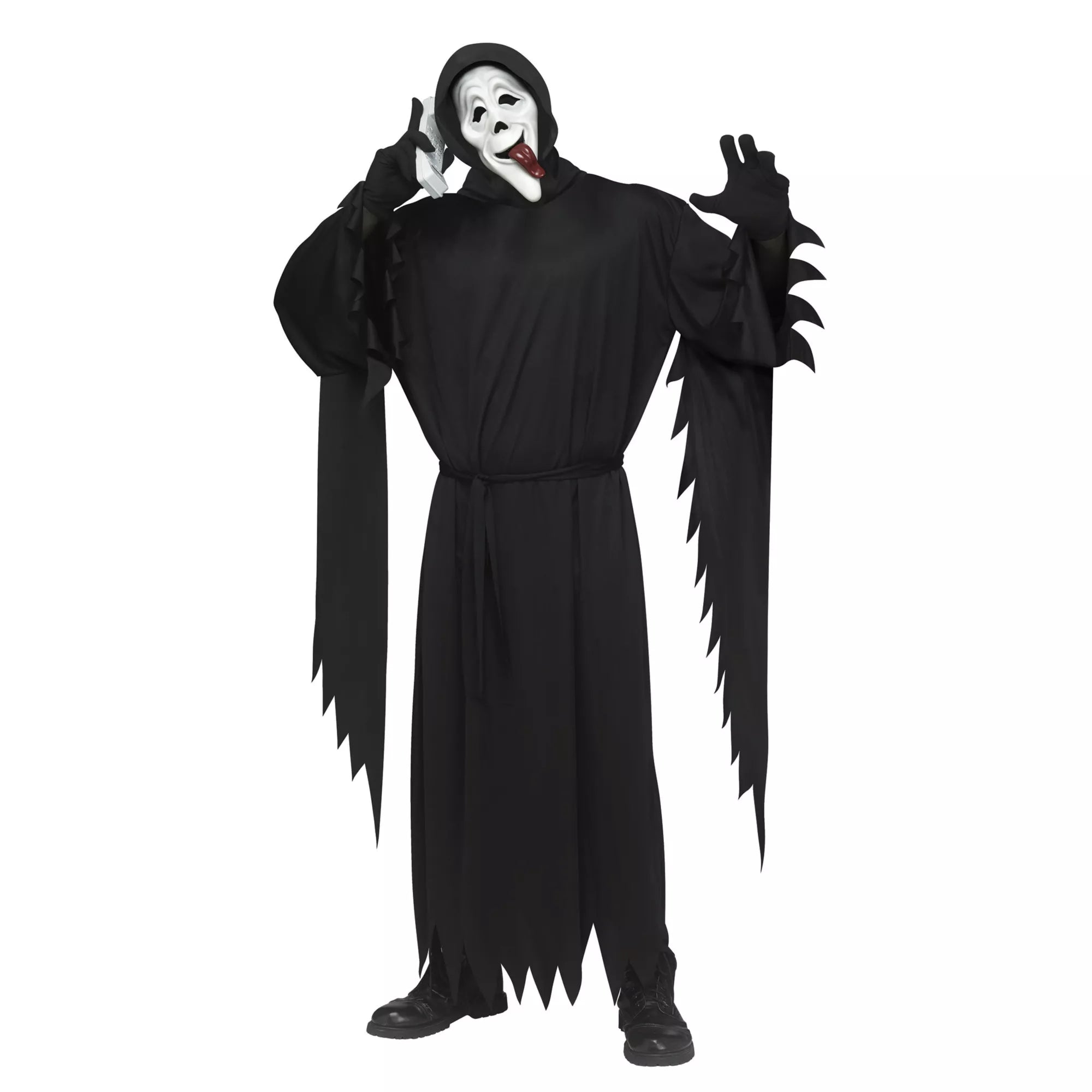 Adult Ghost Face Wassup! Hooded Robe Costume