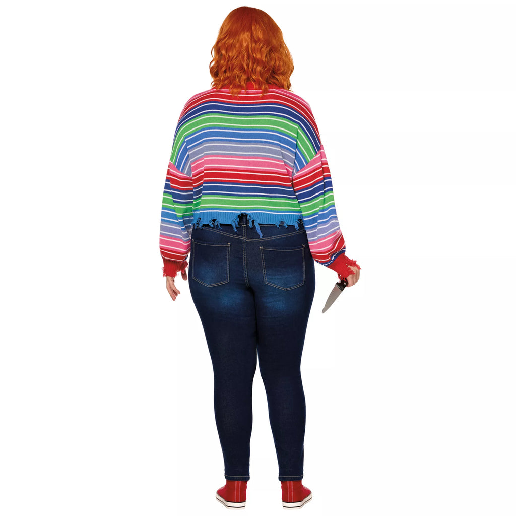 Adult Chucky Sweater and Knife Set