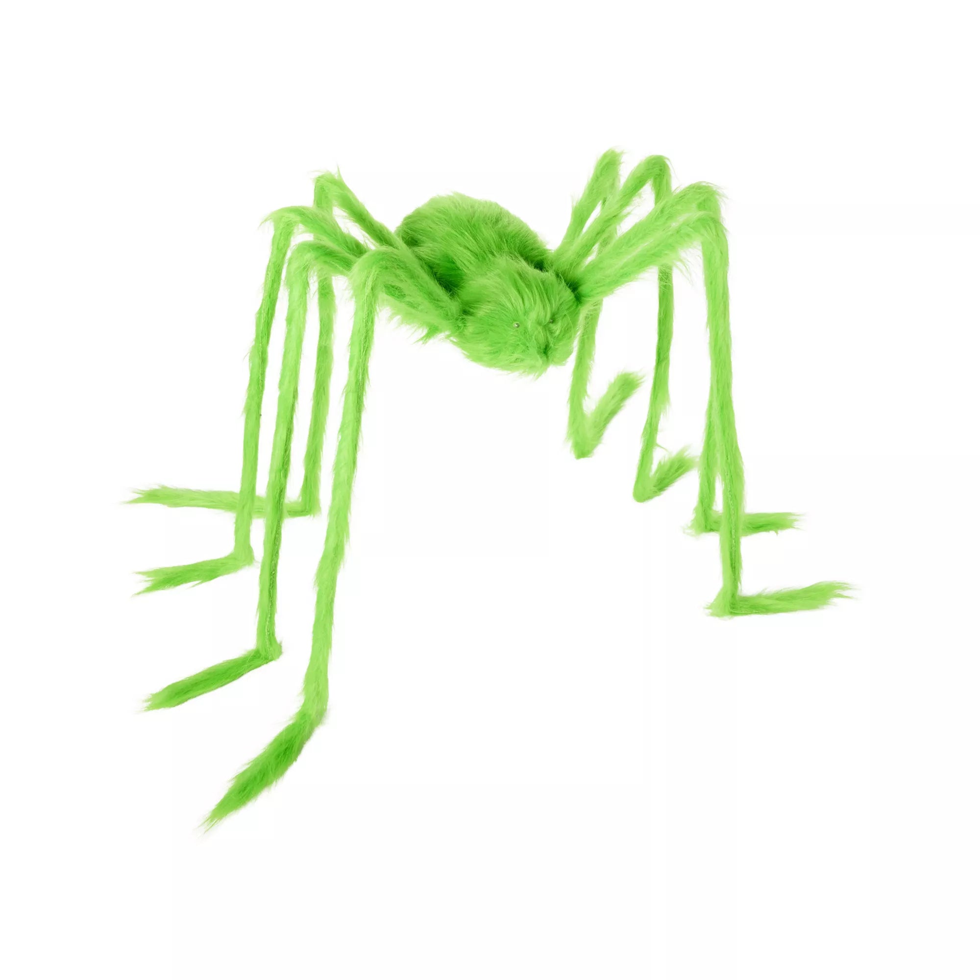 5 Ft Light-Up LED Fuzzy Green Spider Prop
