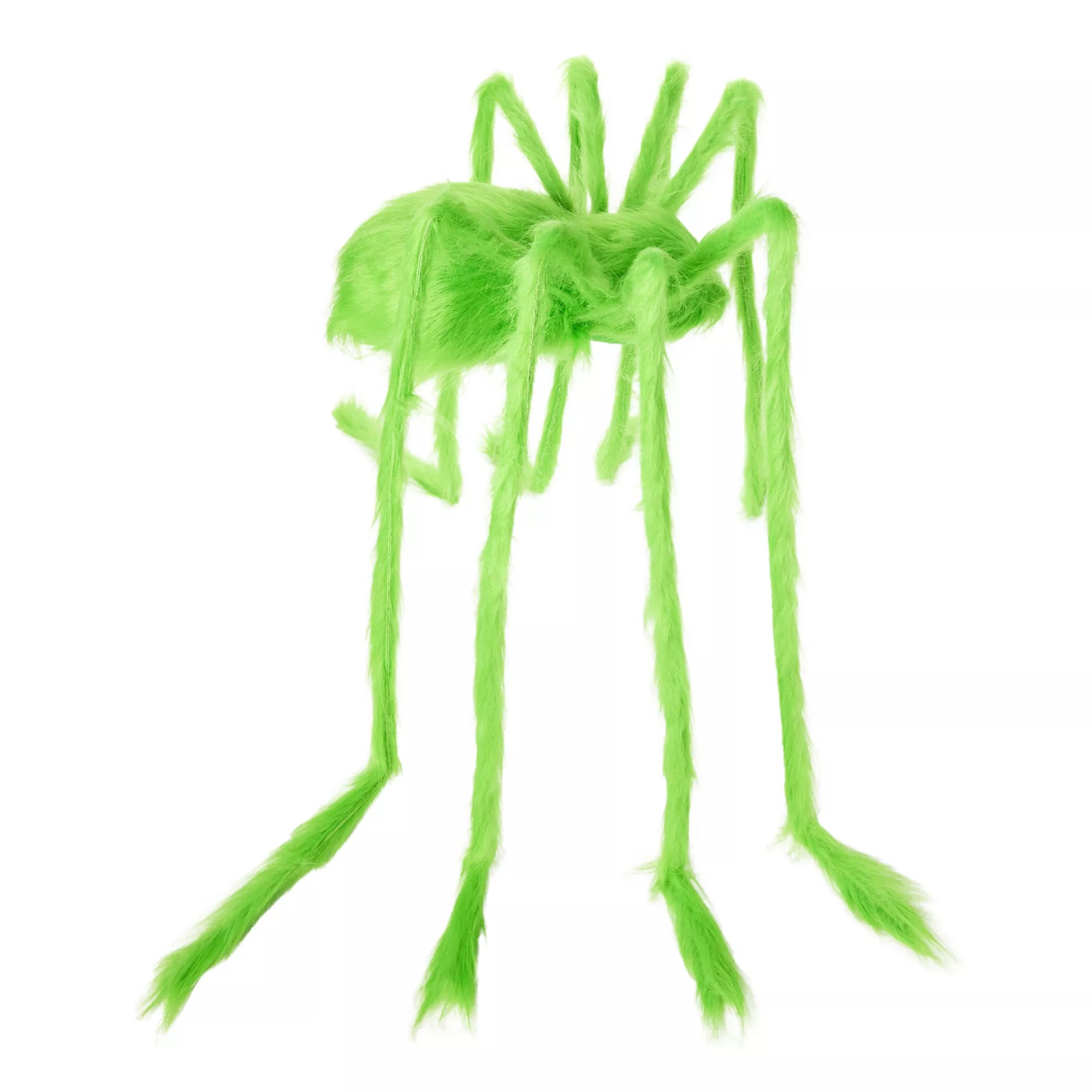 5 Ft Light-Up LED Fuzzy Green Spider Prop