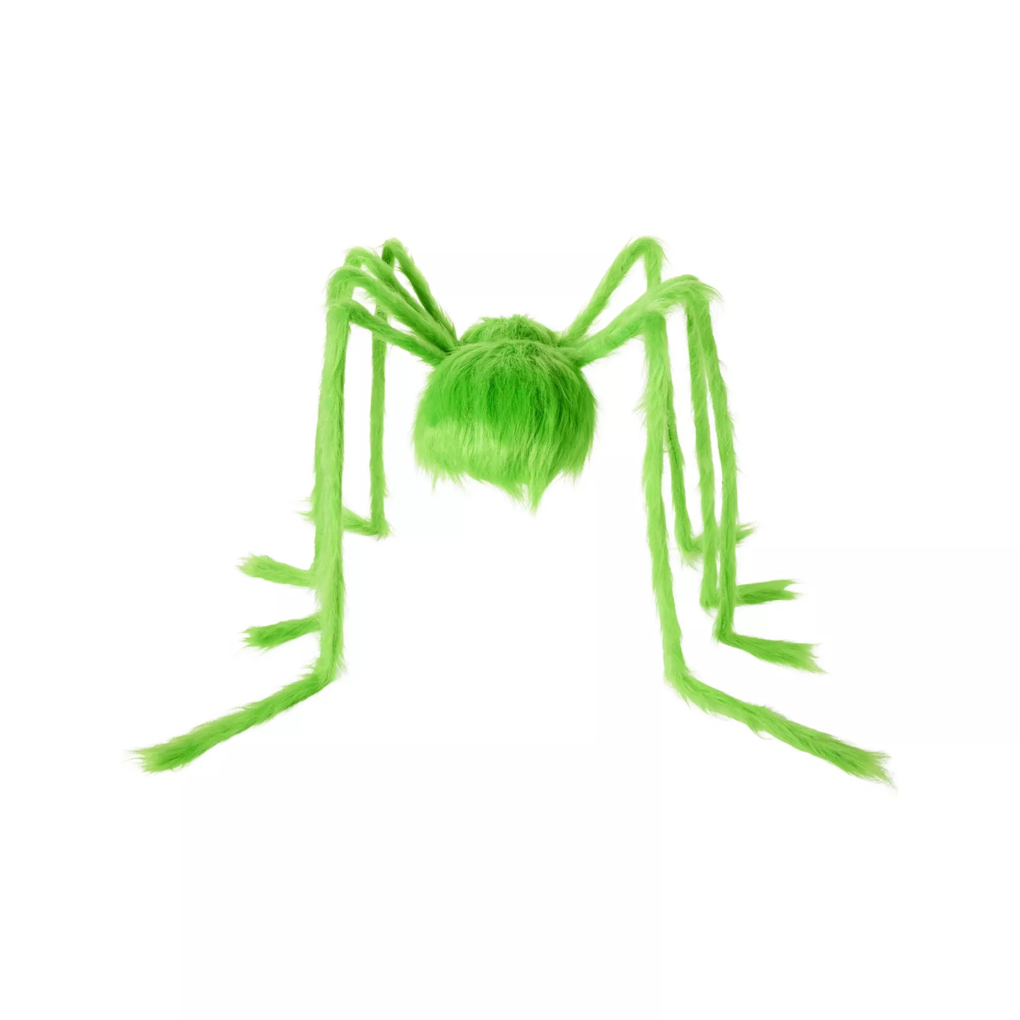 5 Ft Light-Up LED Fuzzy Green Spider Prop