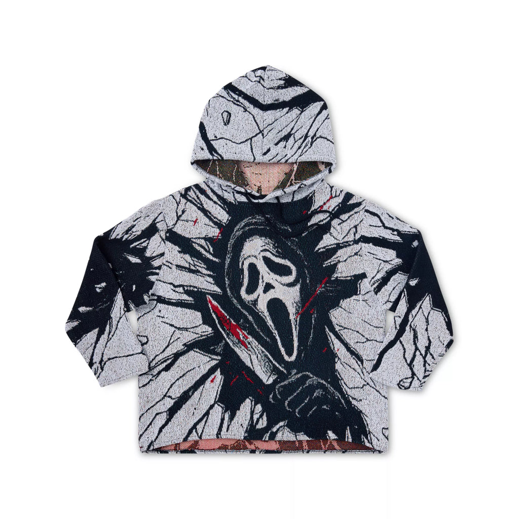 Ghost Face Knife Jacquard Hoodie