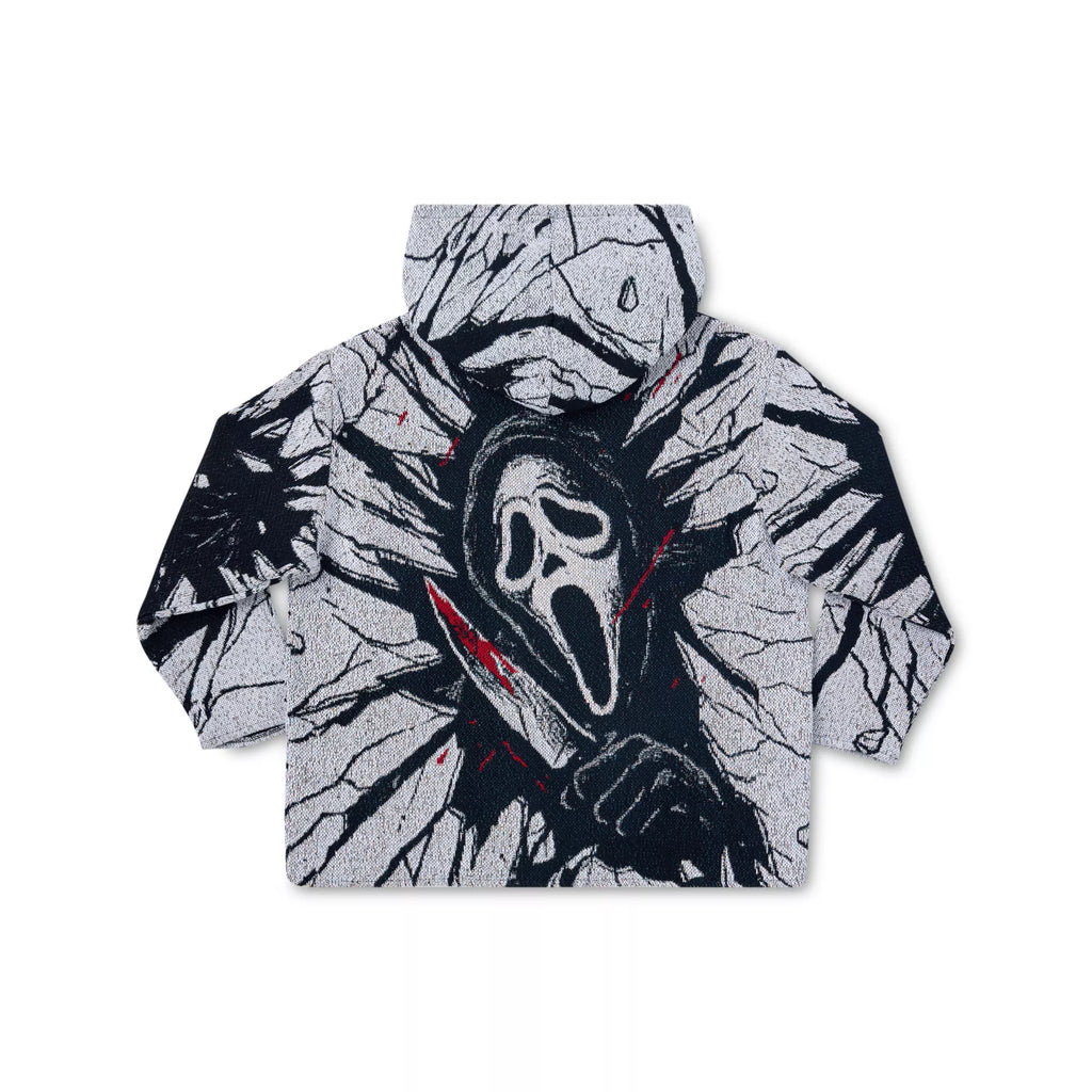 Ghost Face Knife Jacquard Hoodie