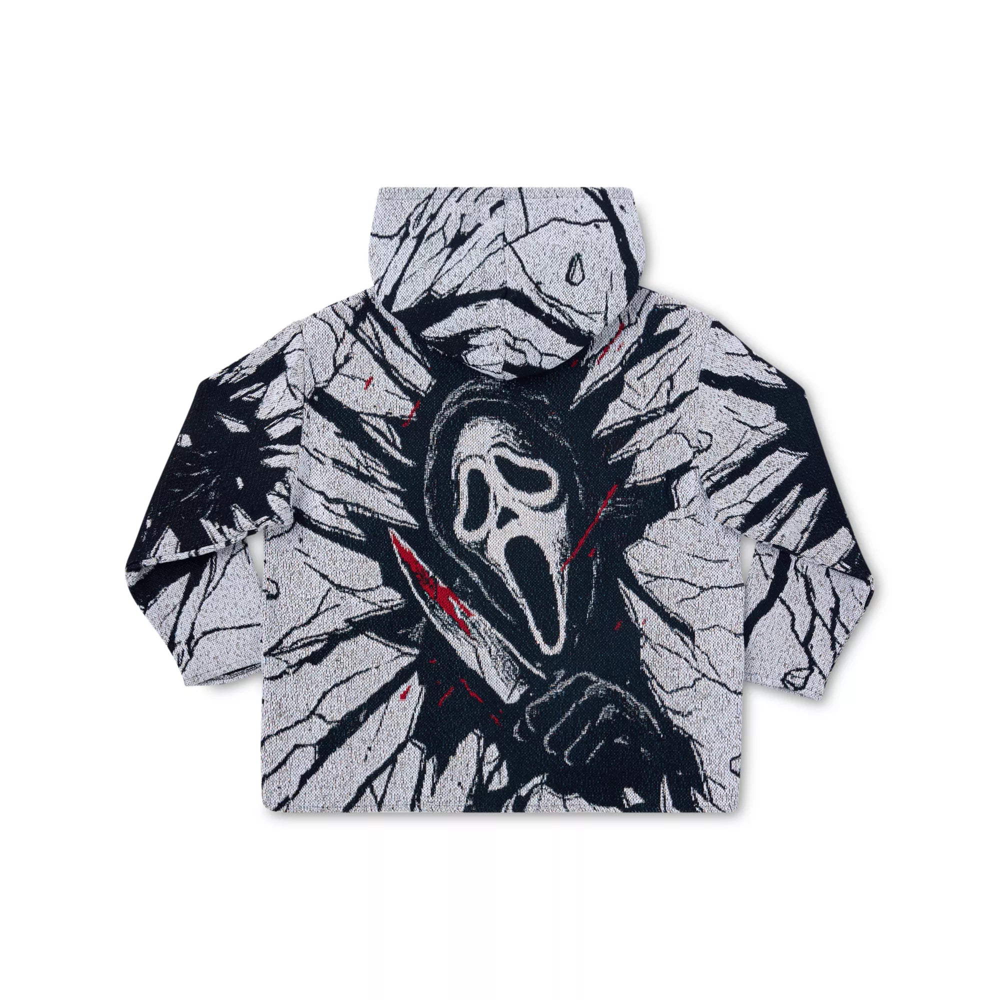Ghost Face Knife Jacquard Hoodie