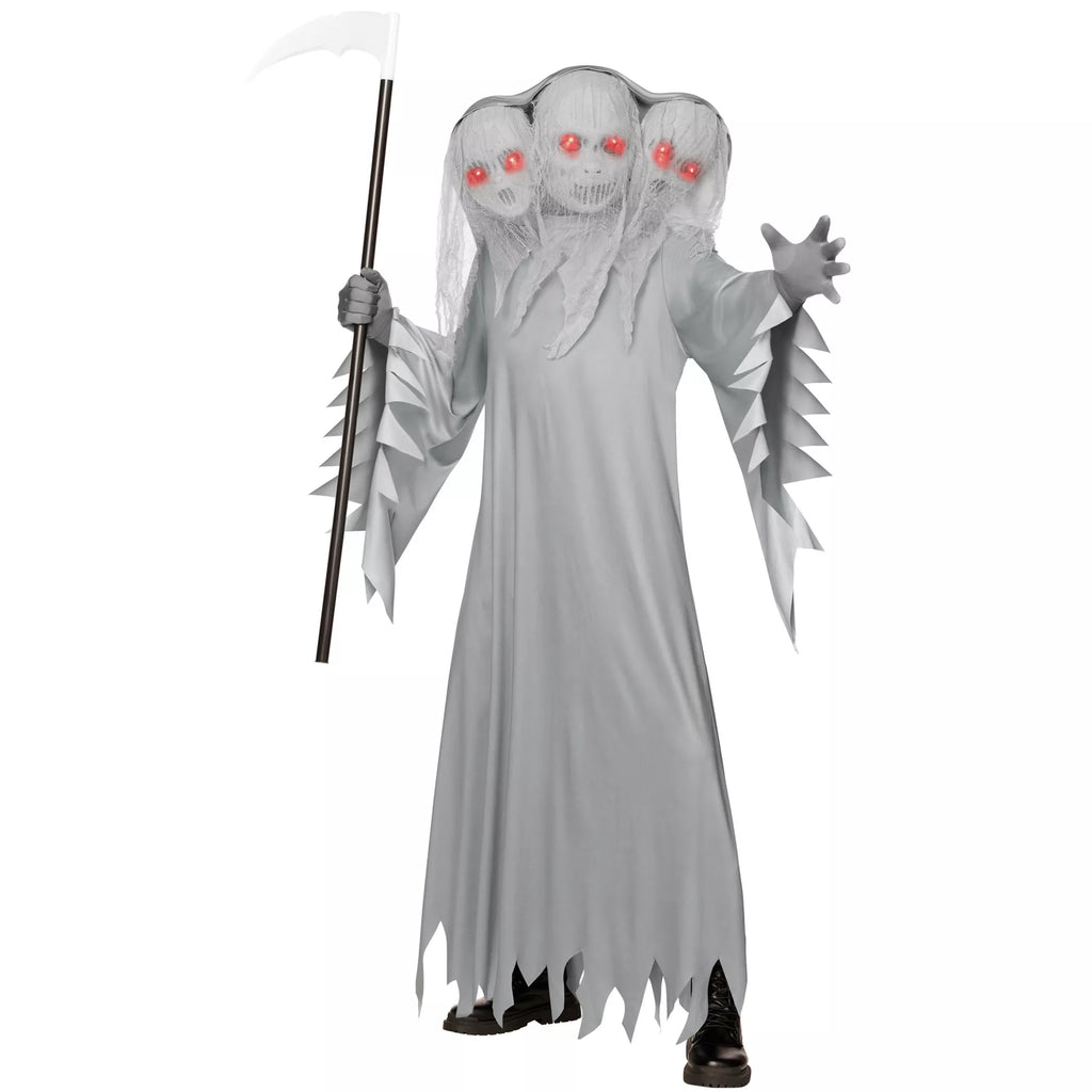 Adult Light-Up Three Headed Ghostly Soul Costume