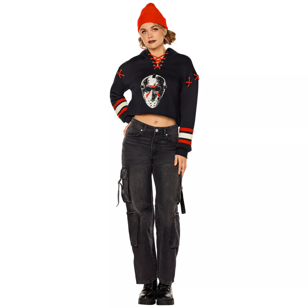 Adult Jason Hockey Mask Lace-Up Hoodie - Jason Universe