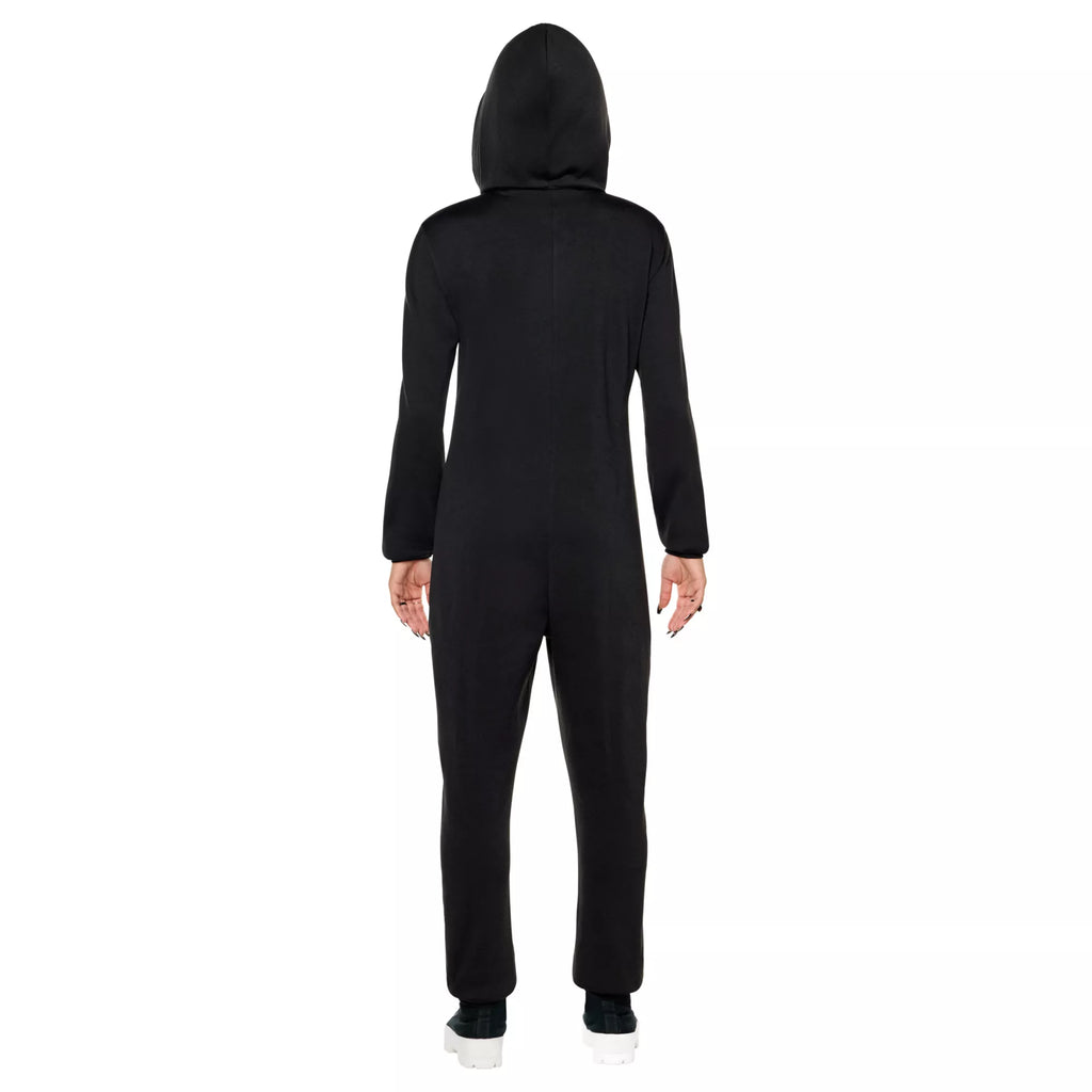 Adult Skeleton Hooded Jumpsuit Costume