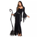 Adult Black Gothic Tattered Hooded Robe