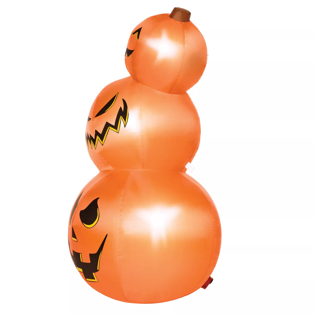 3 Ft 11 In Light-Up Pumpkin Tower Inflatable Decoration