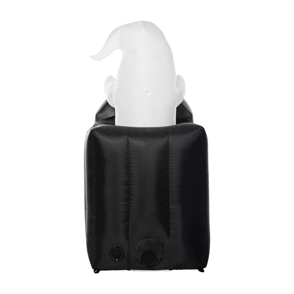 4 Ft 2 In Light-Up Animated Tombstone Ghost Inflatable Decoration