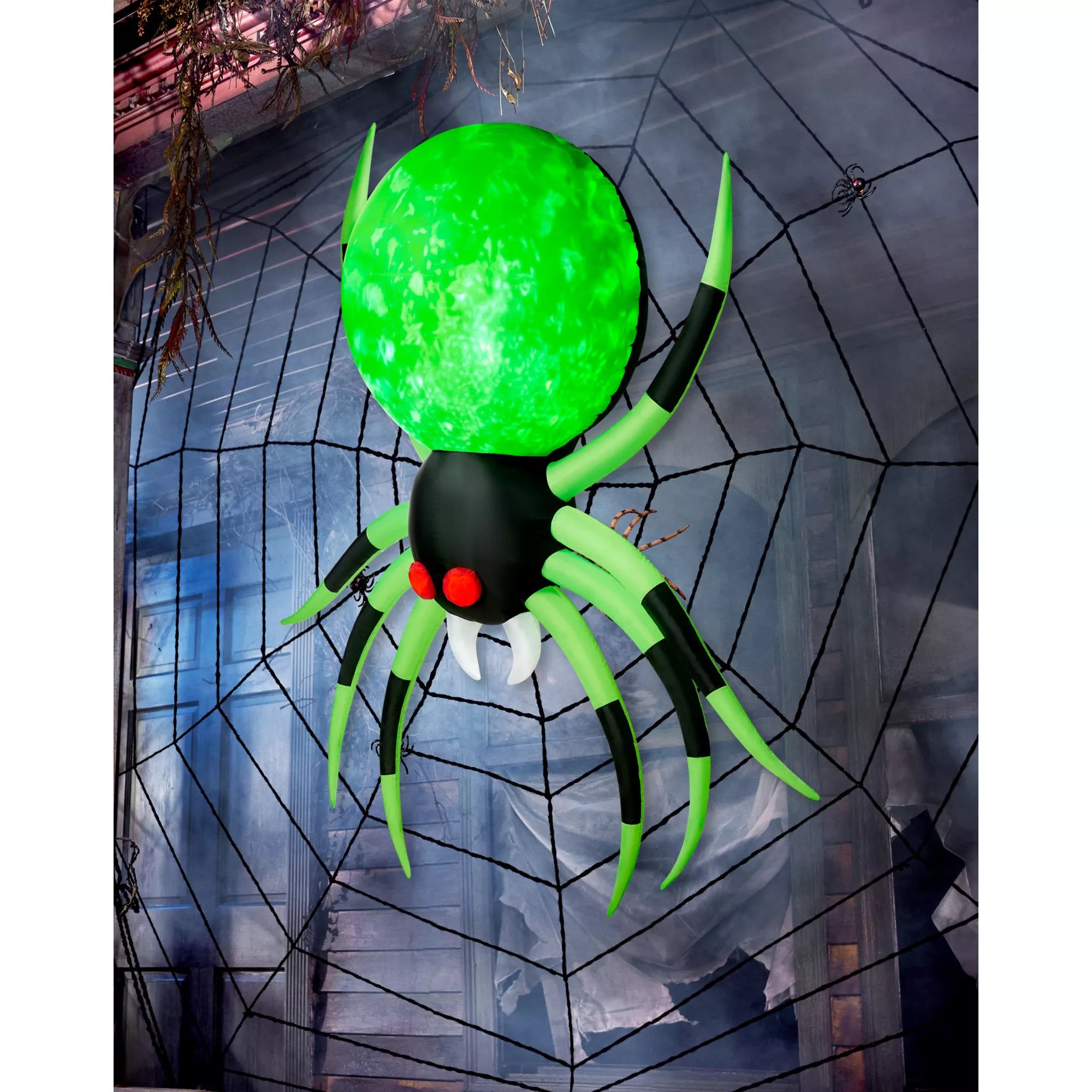 8 Ft Light-Up Hanging Spider Inflatable Decoration