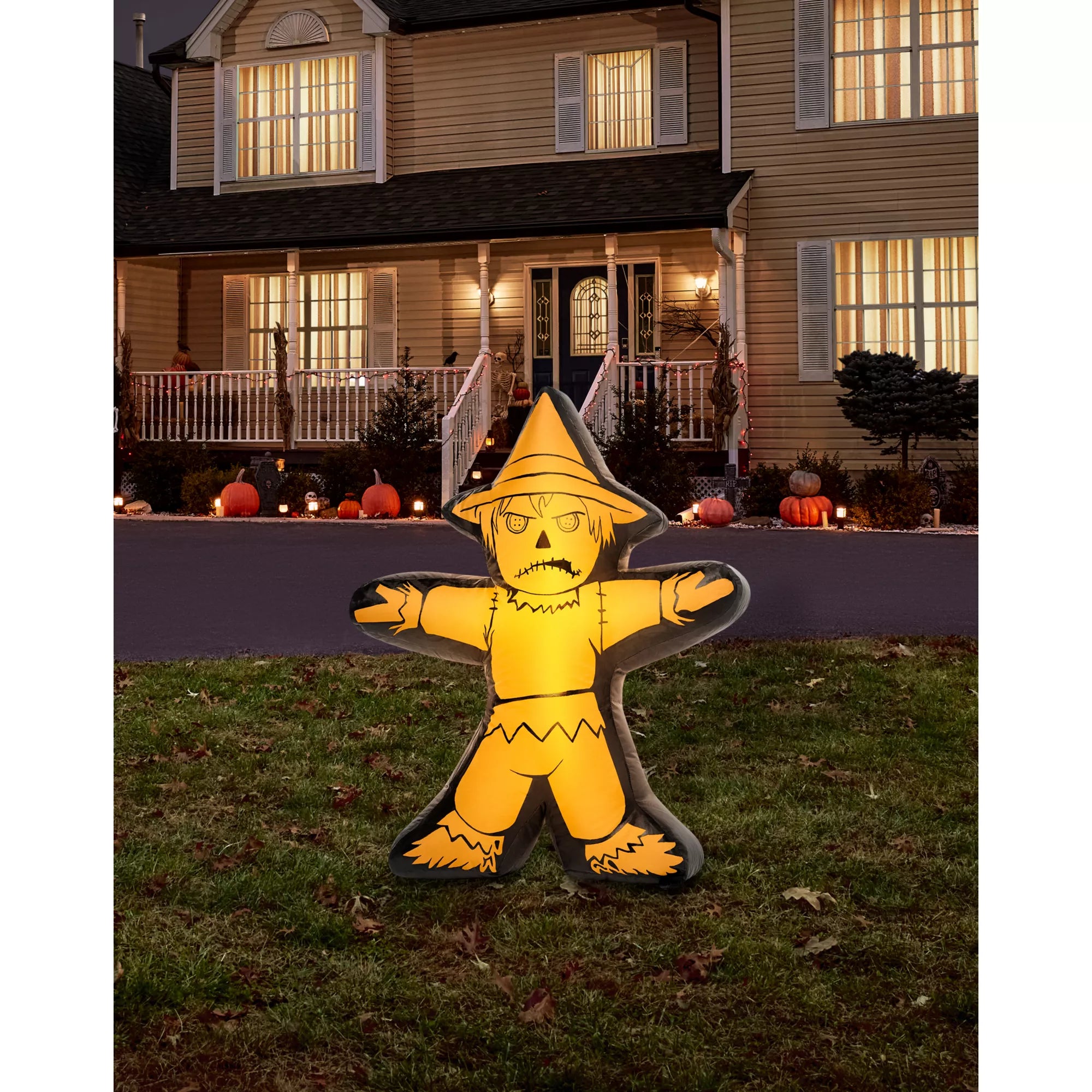 2 Ft Light-Up Mini Scarecrow Inflatable Decoration