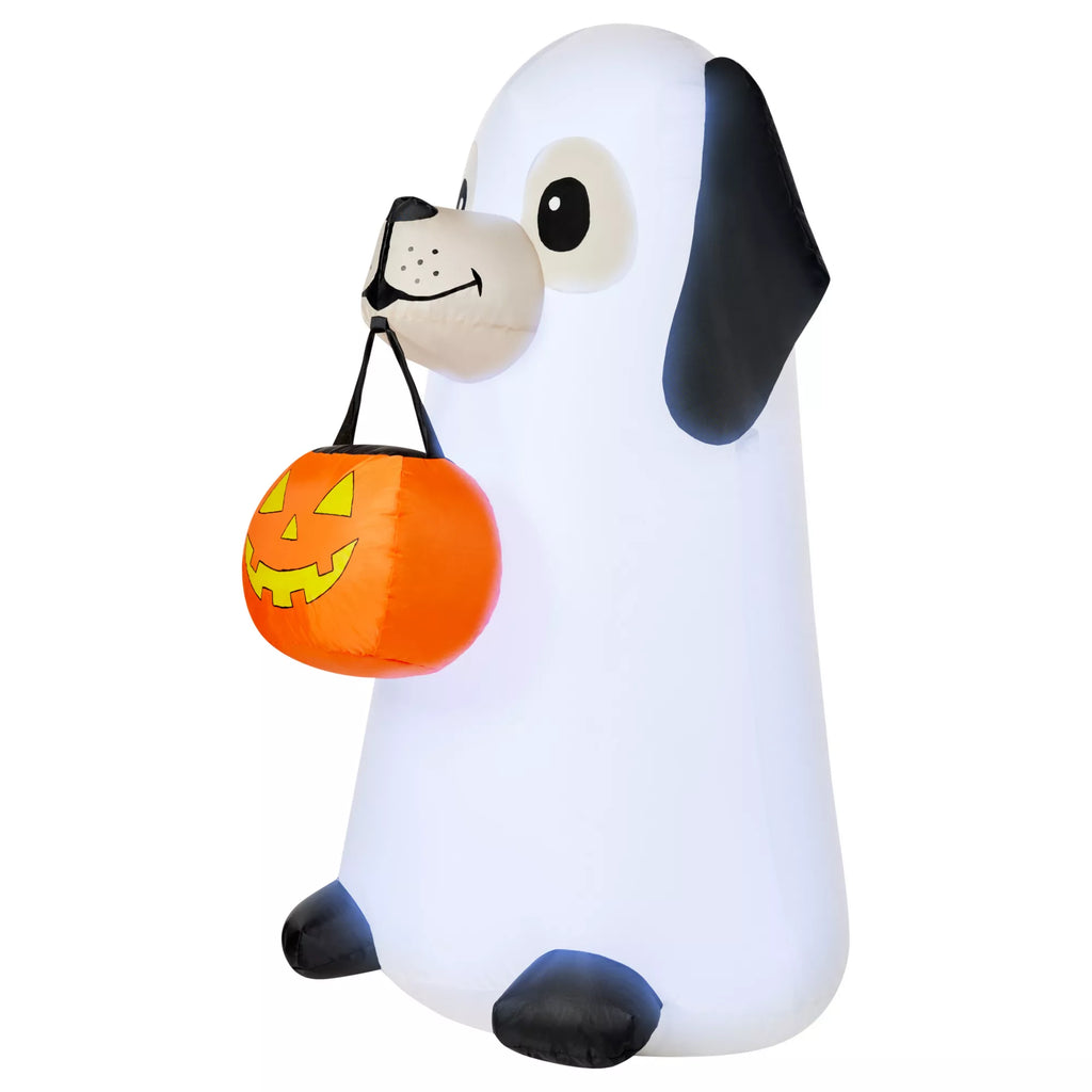3 Ft 6 In Light-Up Ghost Dog Inflatable Decoration