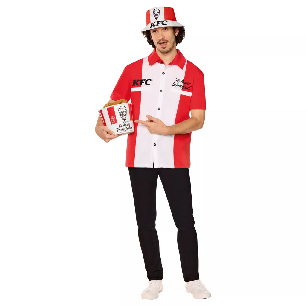 Adult KFC Work Shirt Costume Kit