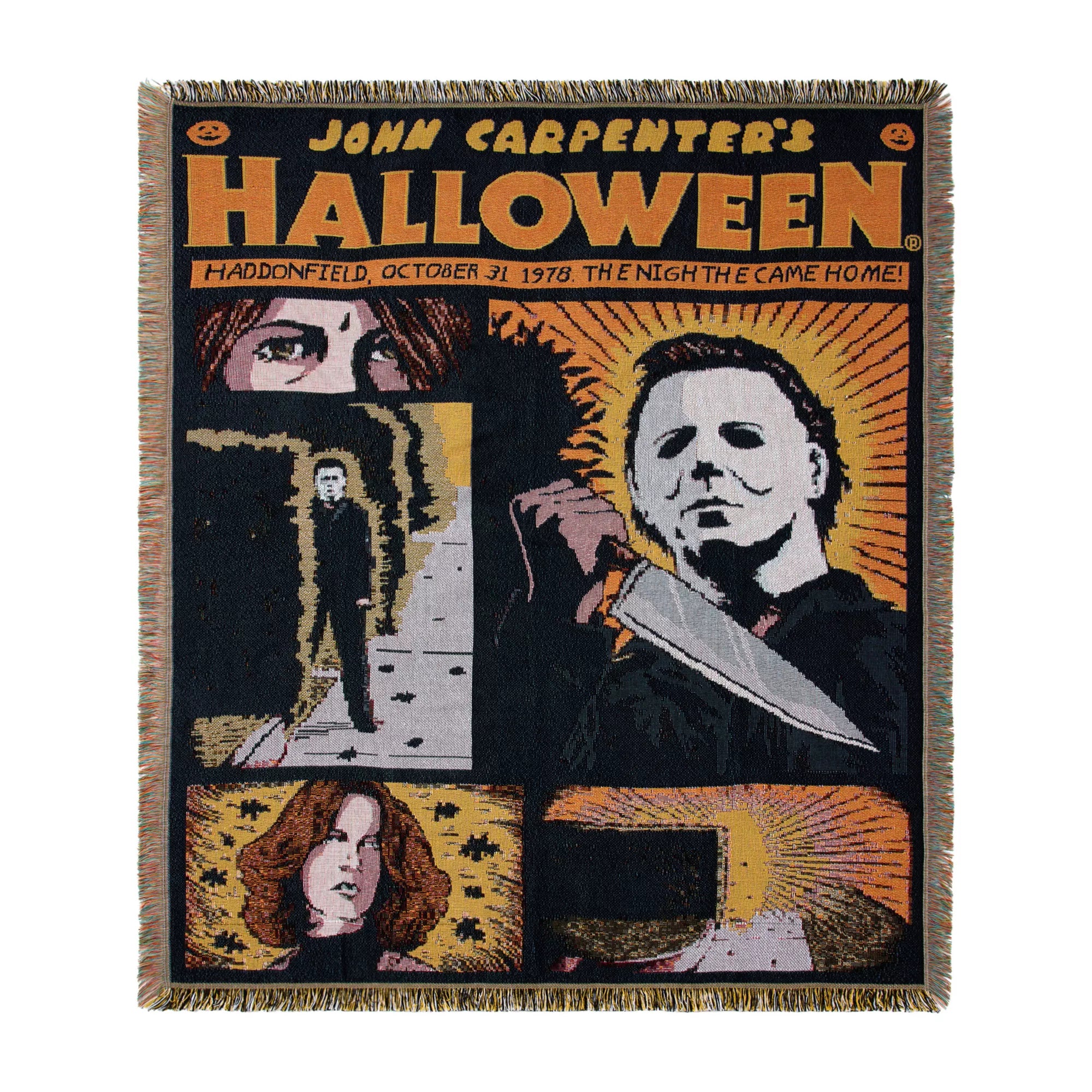 Halloween Comic Jacquard Blanket