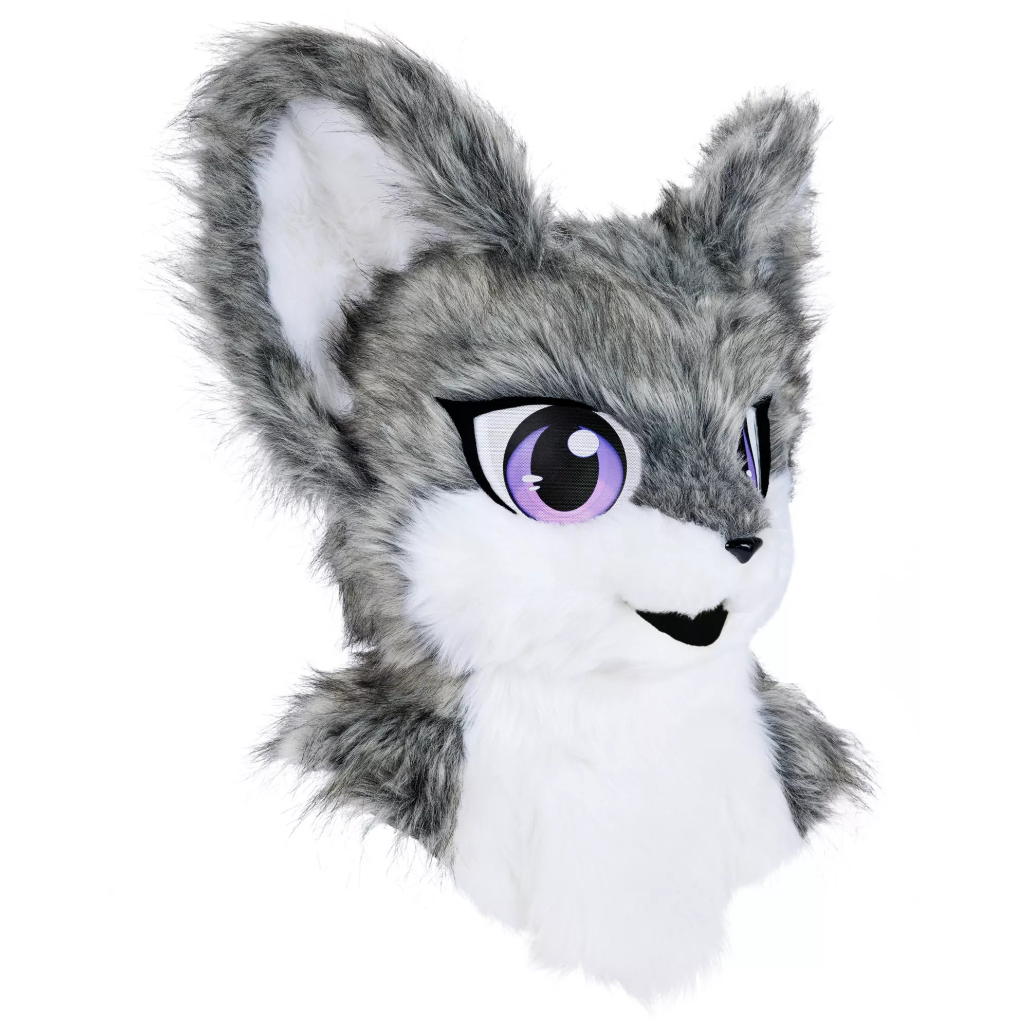 Deluxe Gray Furry Mask