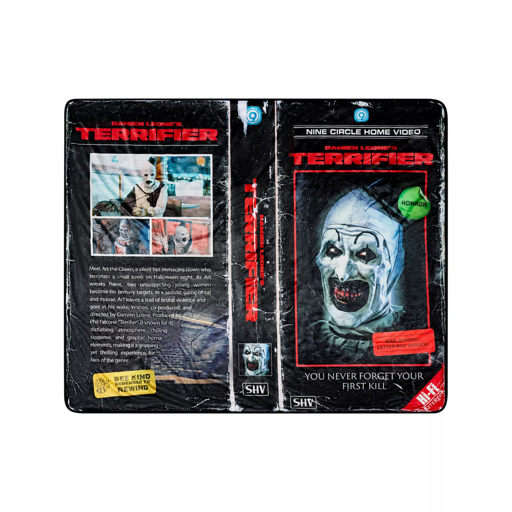 Art the Clown Video Tape Fleece Blanket - Terrifier