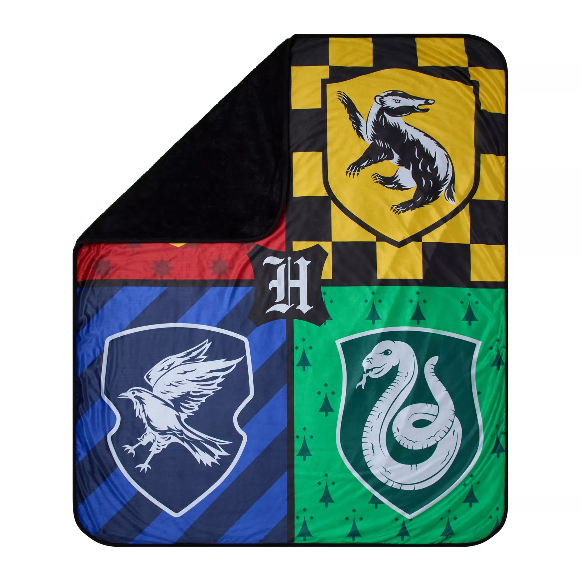 Hogwarts Houses Fleece Blanket - Harry Potter