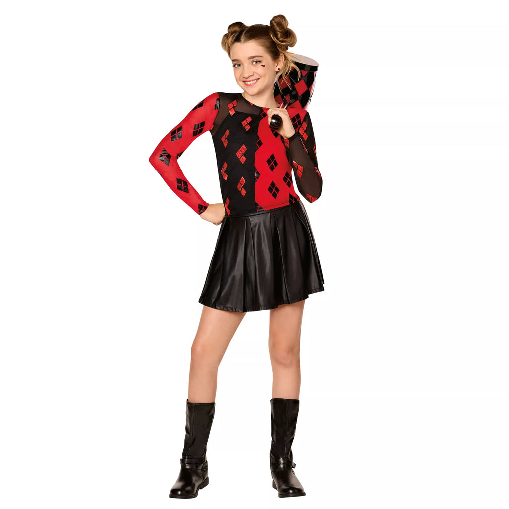 Kids Harley Quinn Costume Top - DC Villains
