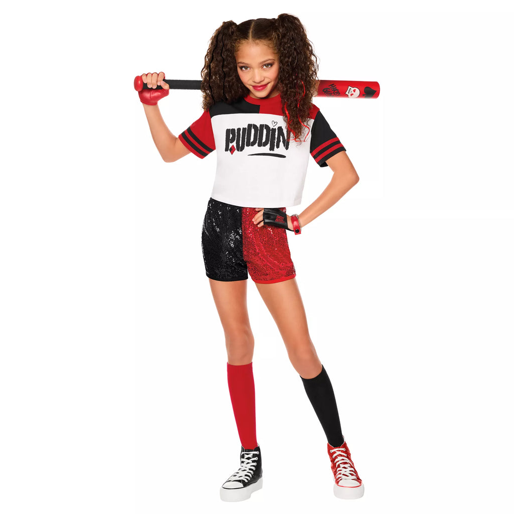 Kids Harley Quinn Puddin Shorts Costume - DC Villains