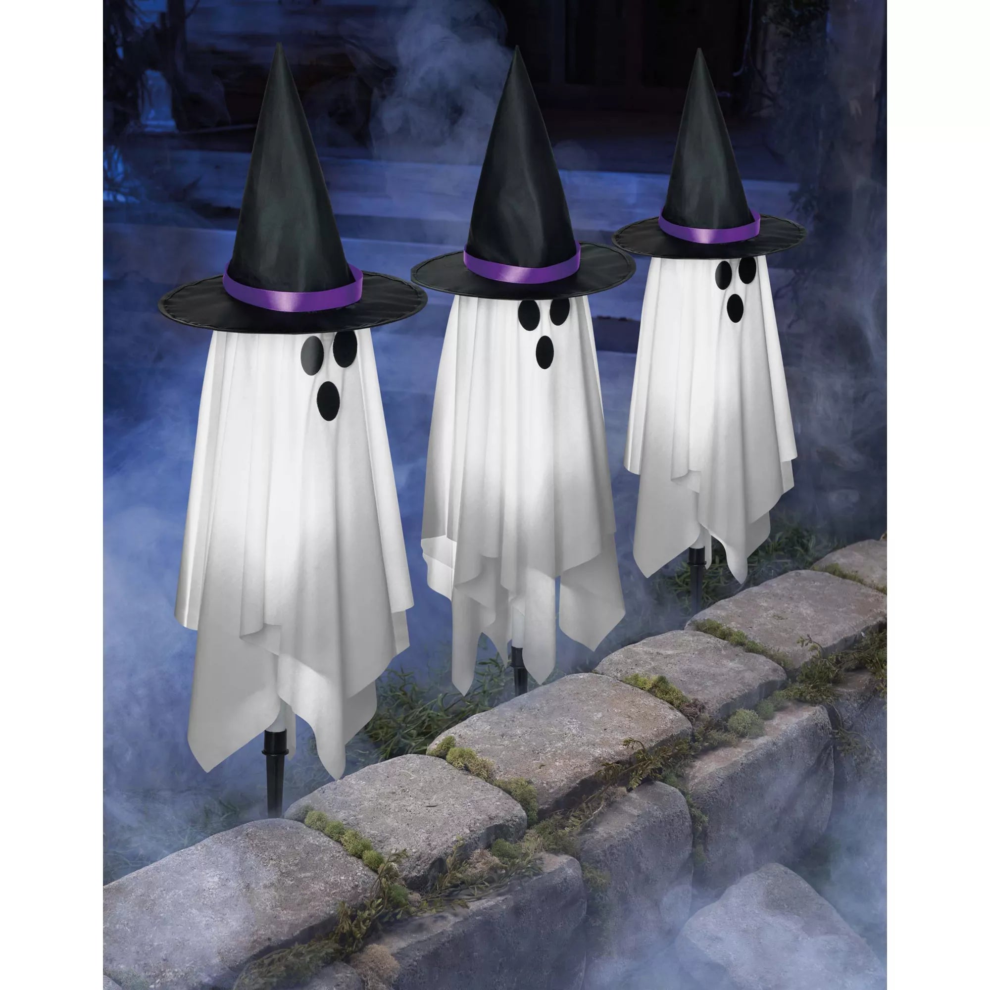 Light-Up Witchy Ghost Pathway Markers - 3 Pack