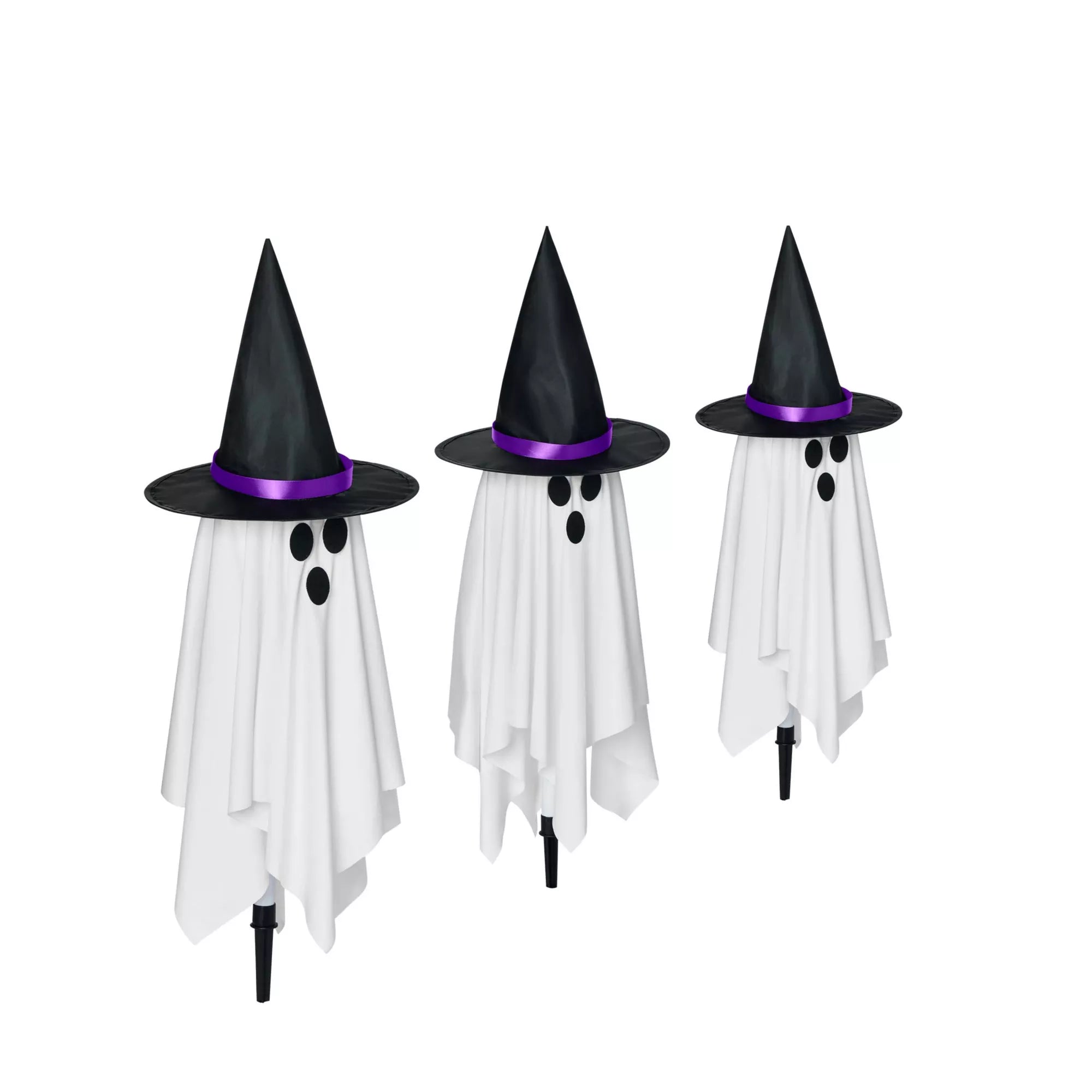 Light-Up Witchy Ghost Pathway Markers - 3 Pack