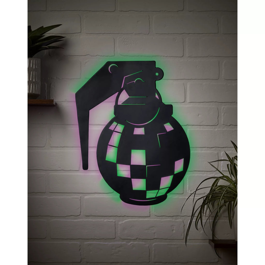 Multi-Color Boogie Bomb Light-Up LED Sign - Fortnite